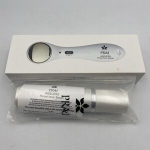 PRAI Ageless Throat Ionic Serum 1.7oz 50ml Neck Firming Anti Aging + Device
